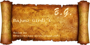 Bajusz Girót névjegykártya